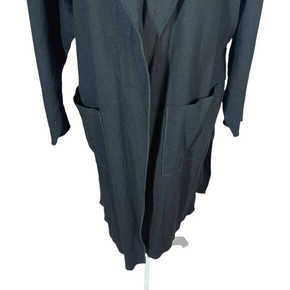 NWOT BP Black Linen Cardigan Women's Size M Quiet Luxury - Picture 3 of 9